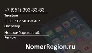 Кто звонил с 9513933383 - регион и оператор